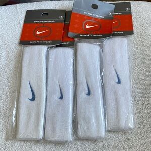 Nike Swoosh headband head‎ sweat band 4 total as pictured White  New Vintage